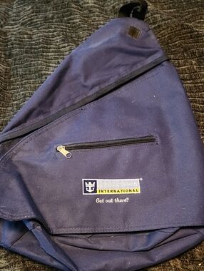 Royal Caribbean Navy Sling Backpack - Compact Travel Sling Bag